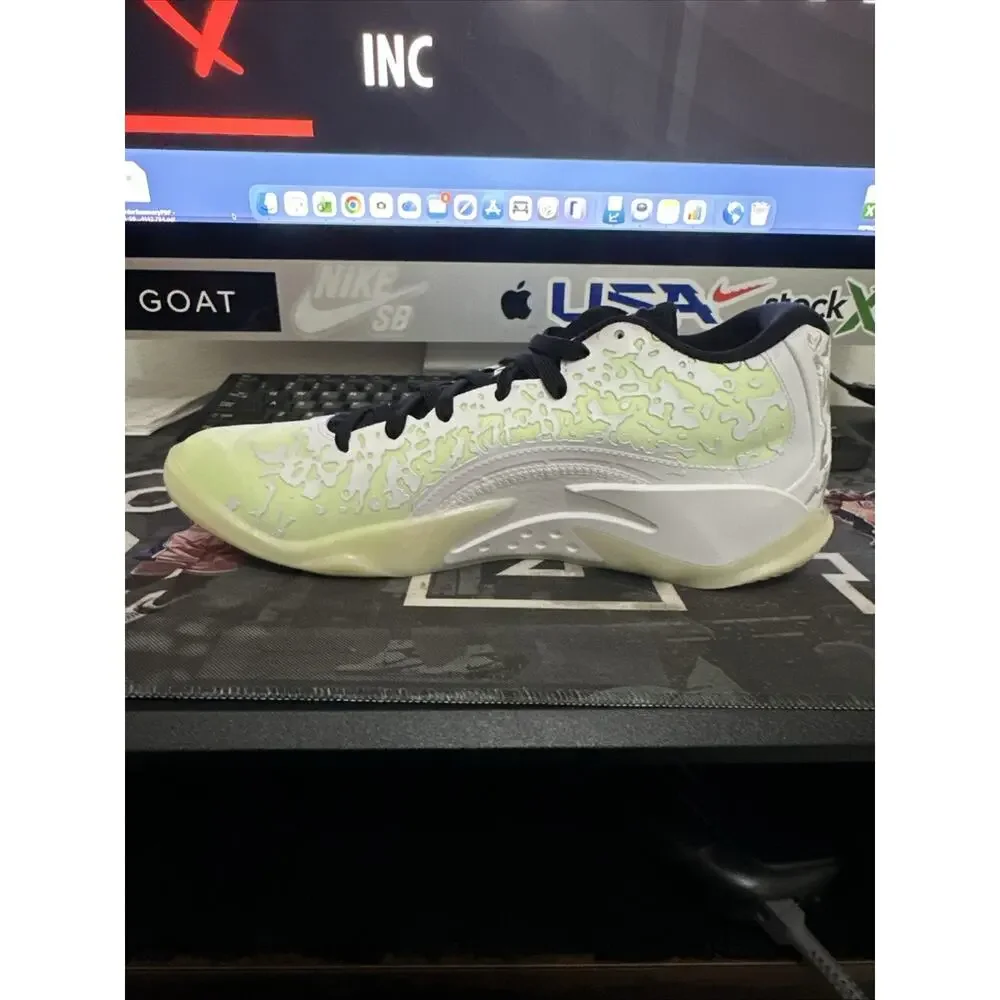 New Men's Size 9.5 Jordan Zion 3 No Guts White Volt DR0675-110